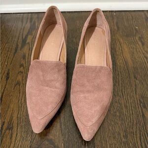 Halogen Pink Suede Block Heel Shoes